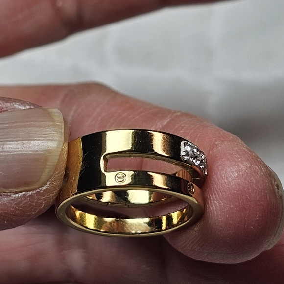 Cartier Gold and Silver Ring Size 7 Women Call Out Small Scratch On Front EUC - Picture 7 of 11
